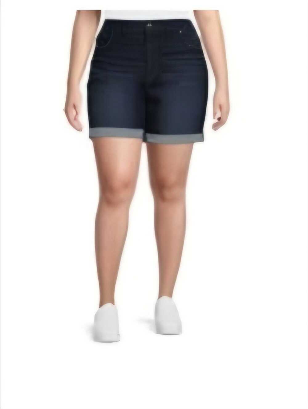 Terra & Sky High Rise Curvey Denim Shorts 18W